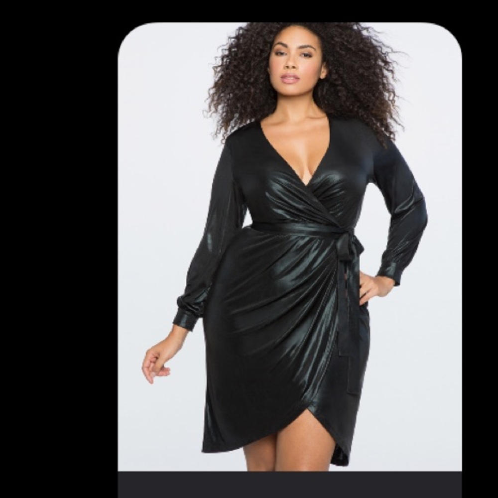 Eloquii black liquid dress